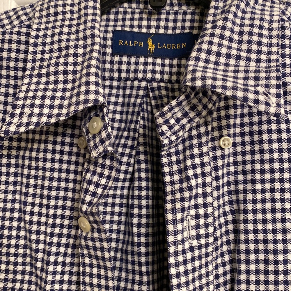 Ralph Lauren polo shirt blue and white only wore twice great shape - Picture 3 of 4